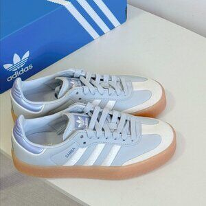 NEW adidas Women's Sambae Shoes Color: Blue/White/Gum
